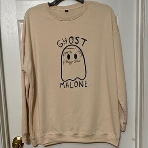 Ghost Malone 2X Cream sweatshirt - super soft